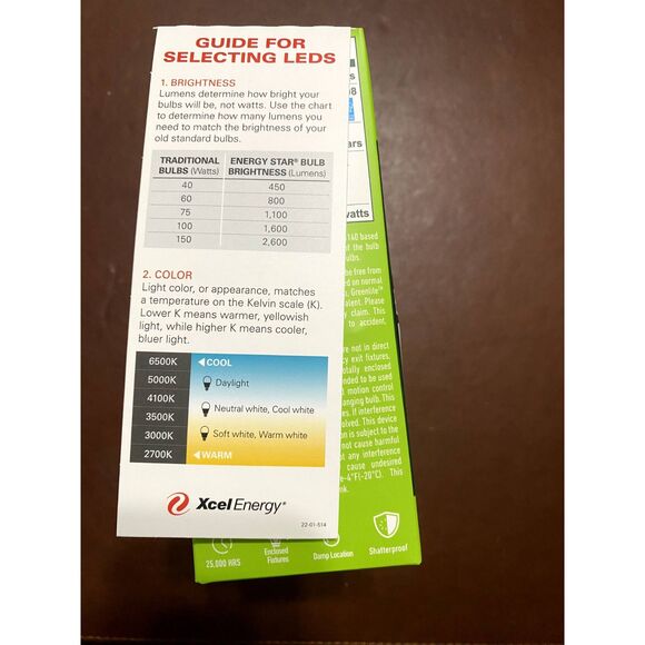 Greenlite 60W Equivalent LED A19 Light Bulbs - 1 CASE of 24 Packs of 4 Bulbs - Picture 7 of 7